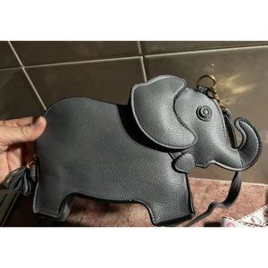 Black Elephant Petite Shoulder Hand Bag Purse